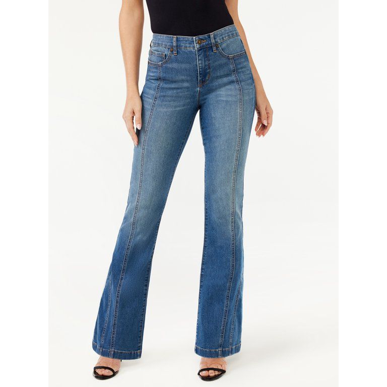 Sofia Jeans by Sofia Vergara Women's Melisa High Rise Seamed Flare Jeans | Walmart (US)