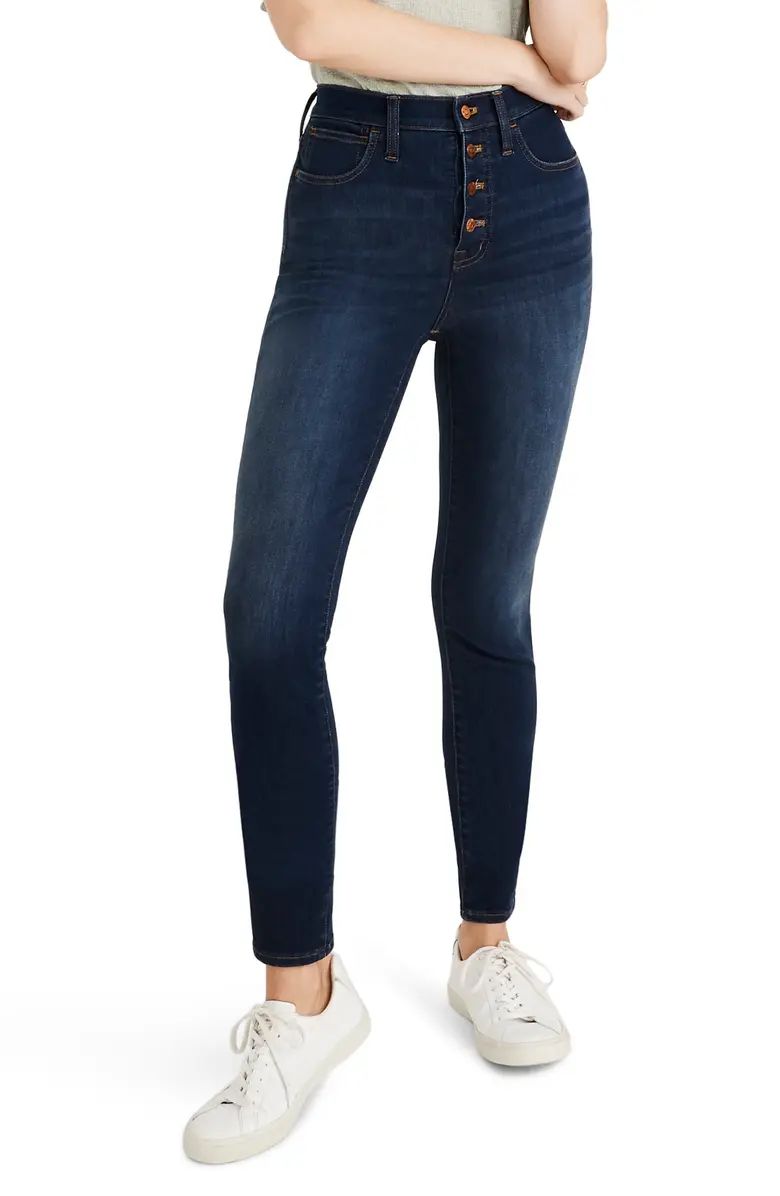 10-Inch High Waist Skinny Jeans: Button Front Edition | Nordstrom