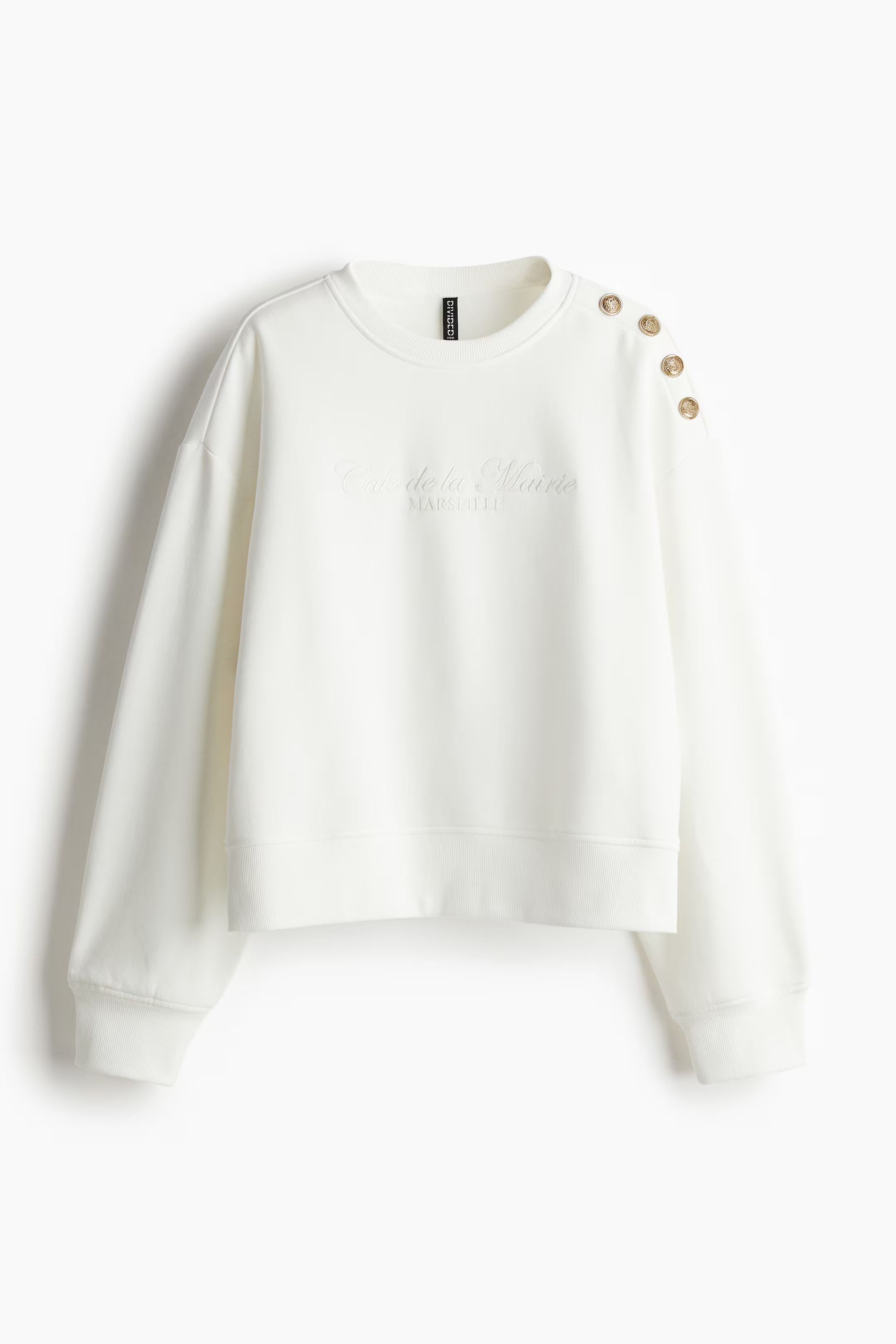 Button-Detail Sweatshirt | H&M (US + CA)