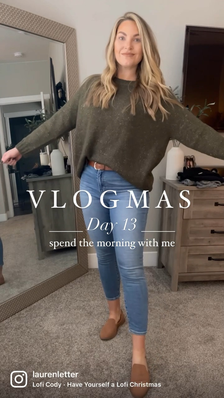 Spend the day with me! This green sweater I picked up from old navy sure came in hand for holiday week at work! 

#LTKHoliday #LTKSeasonal #LTKunder50