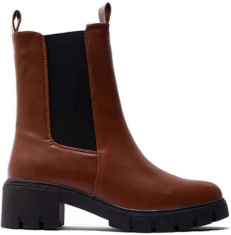 Renley Lug Combat Slip On Chelsea Booties | Amazon (US)