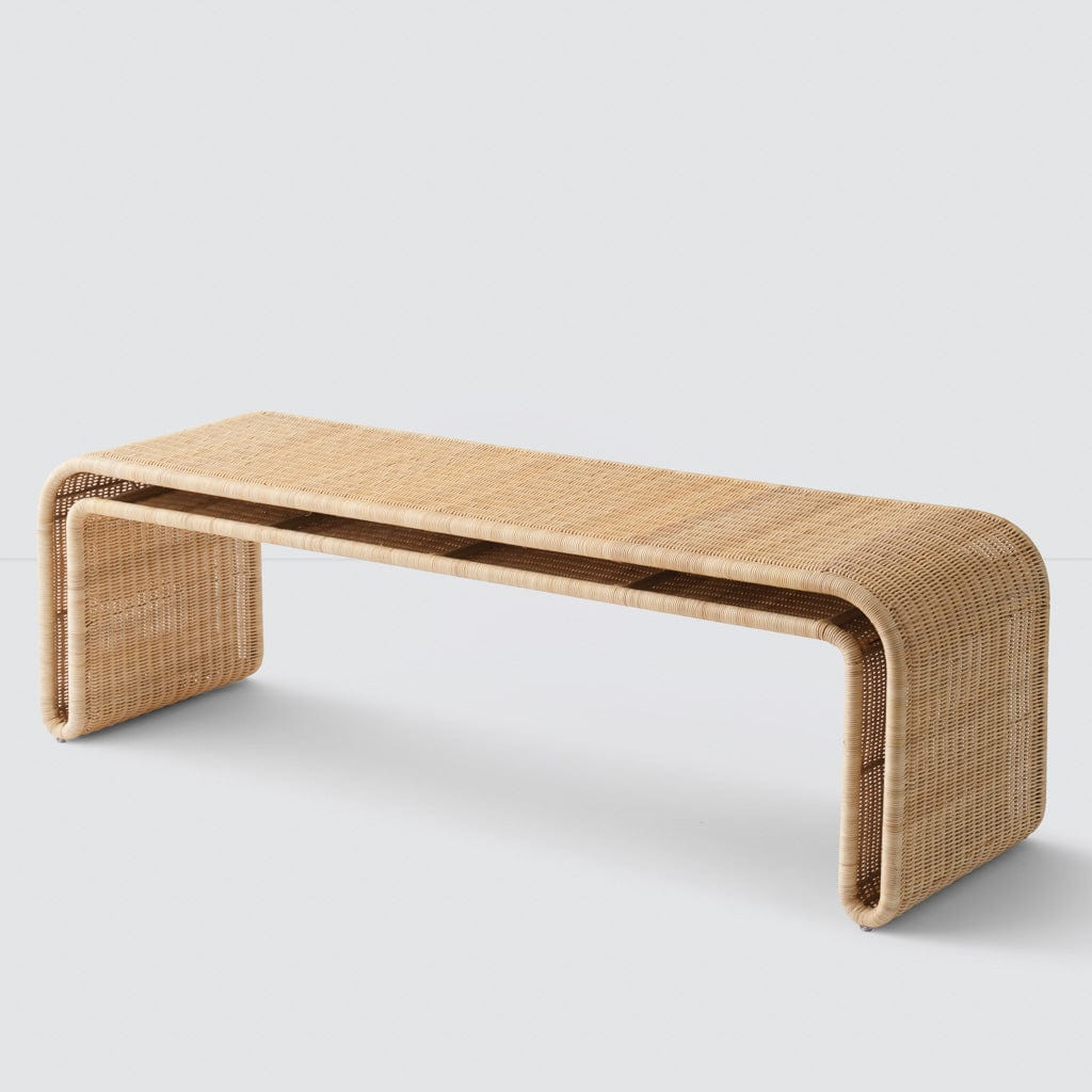 Penida Wicker Bench | The Citizenry