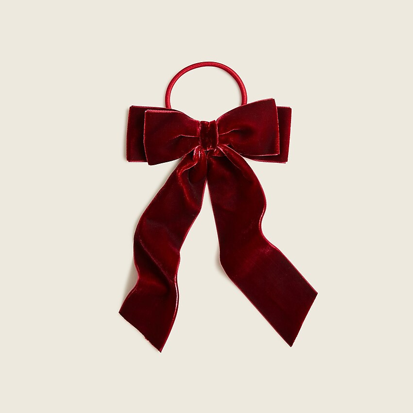 Large velvet bow hair tie | J. Crew US