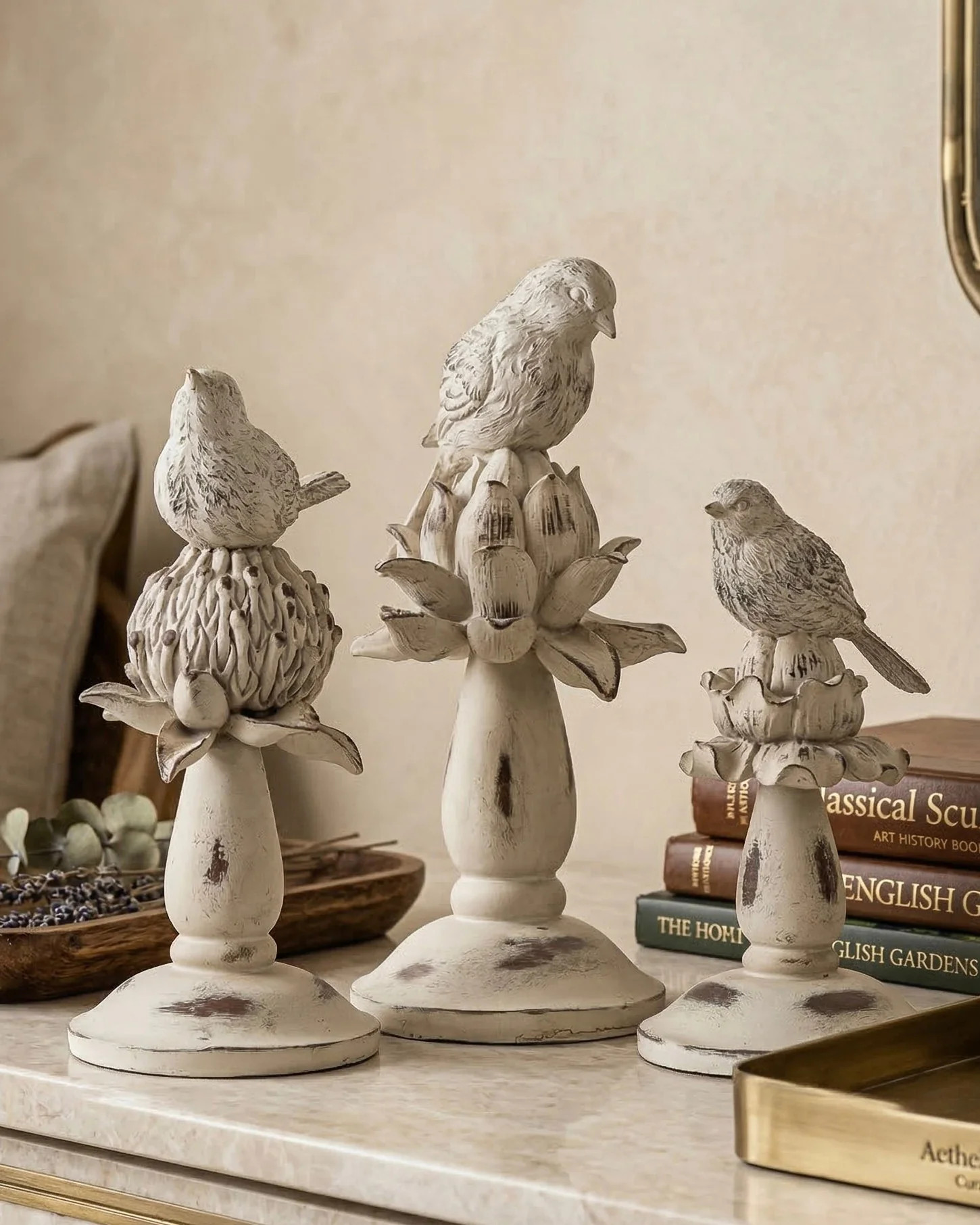 Decorative Bird & Artichoke Finials | MJHome