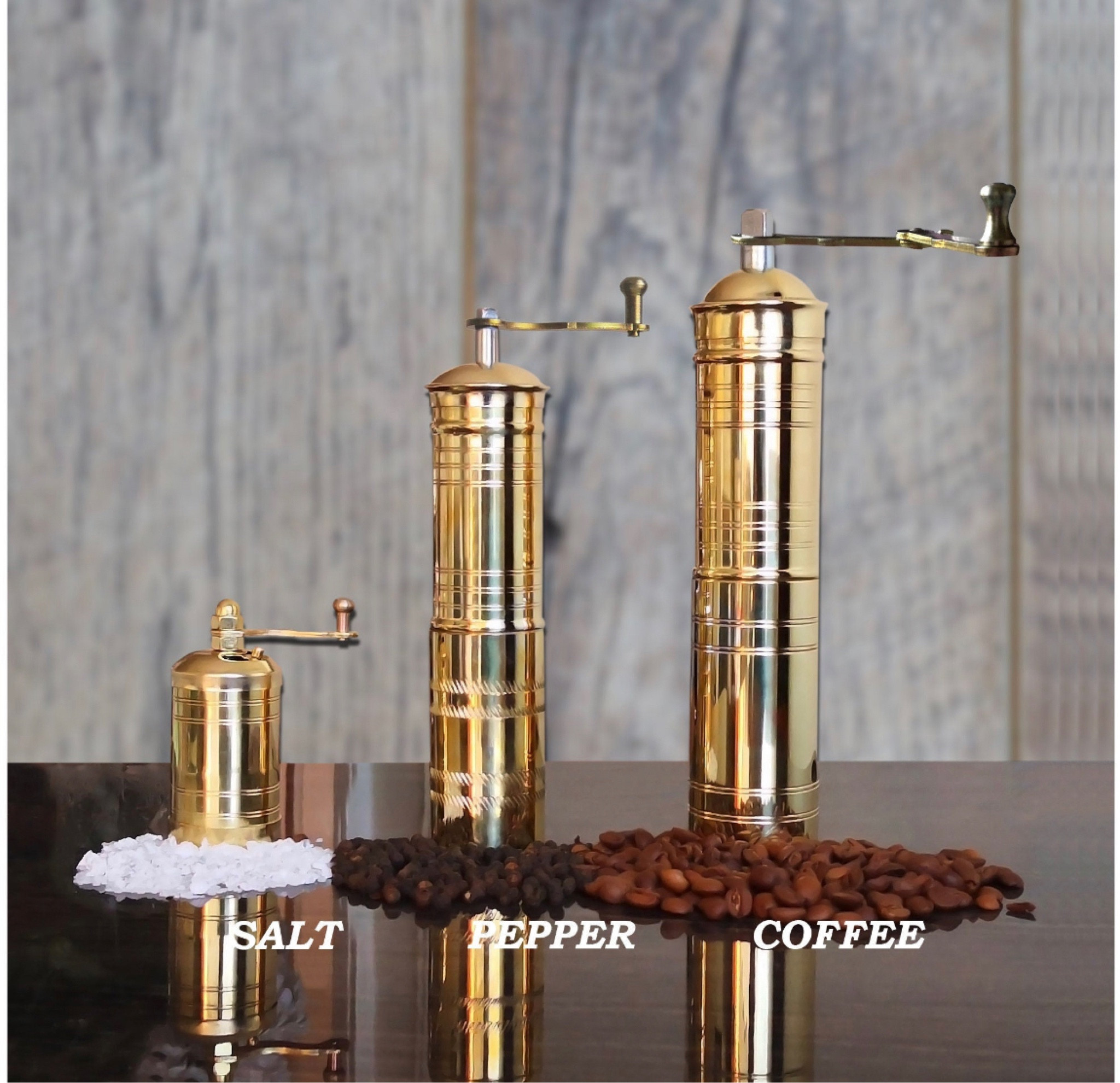 Turkish salt, pepper, coffee grinders, brass pepper mill 

#LTKsalealert #LTKhome #LTKunder100