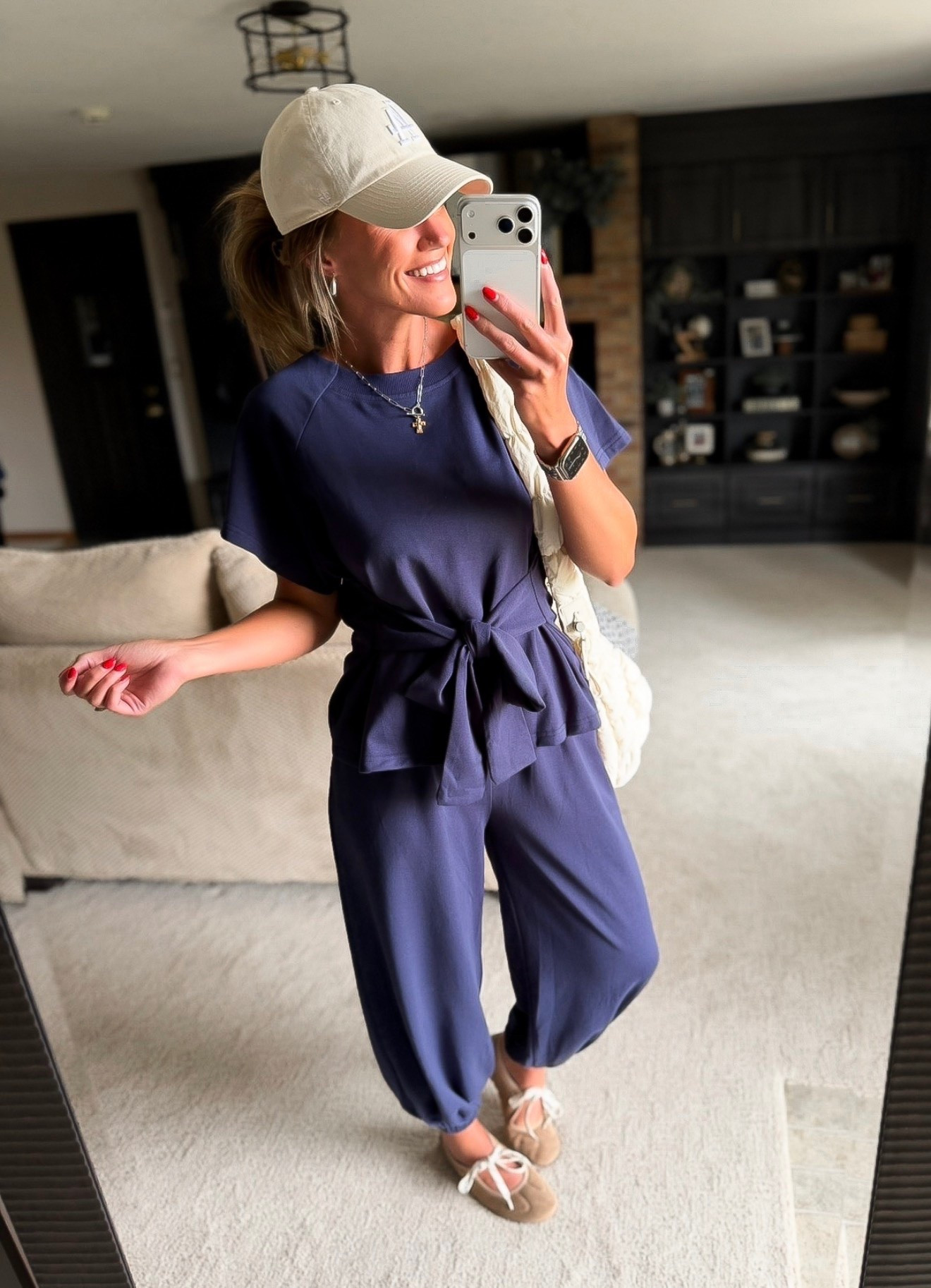 The tie front detail on this 2 piece set is so cute. 
Wearing medium

#LTKSeasonal #LTKOver40 #LTKmomlife
