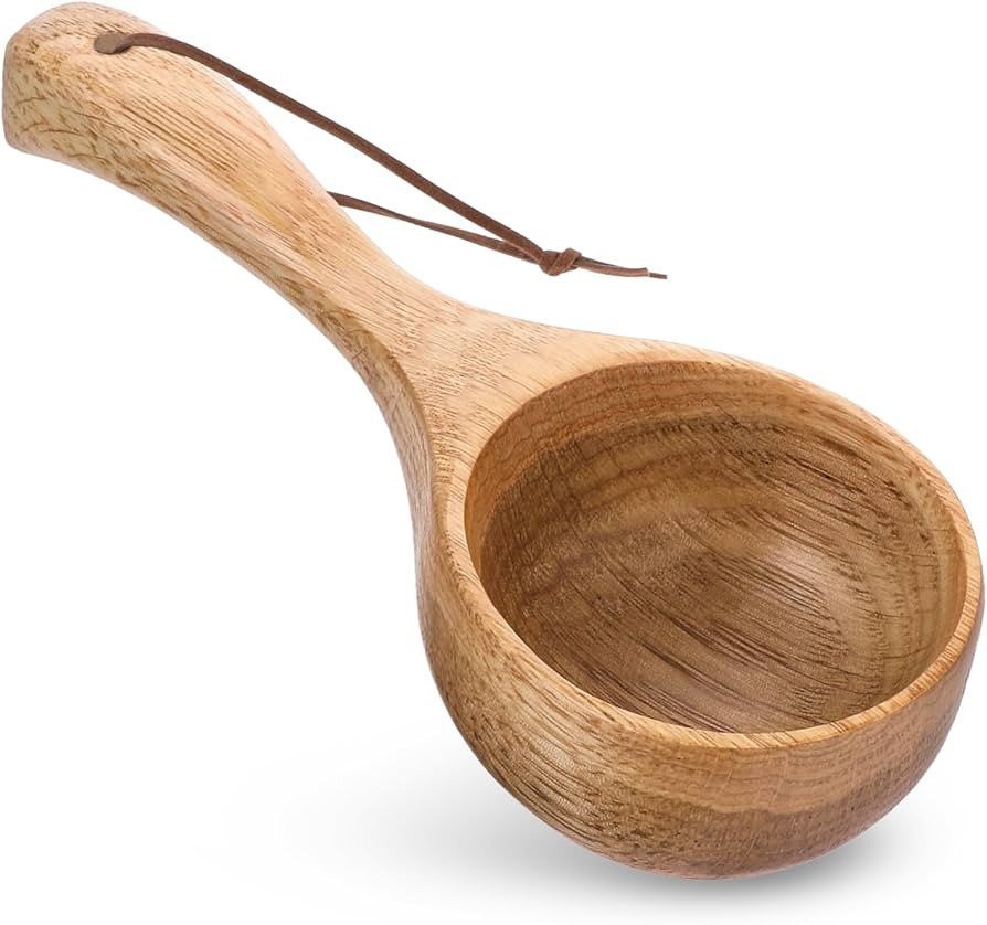 Giantree Wooden Kitchen Scoop, Wooden Bath Salt Ladle Rice Spoon Multipurpose 8.3 Inch Large Capa... | Amazon (US)