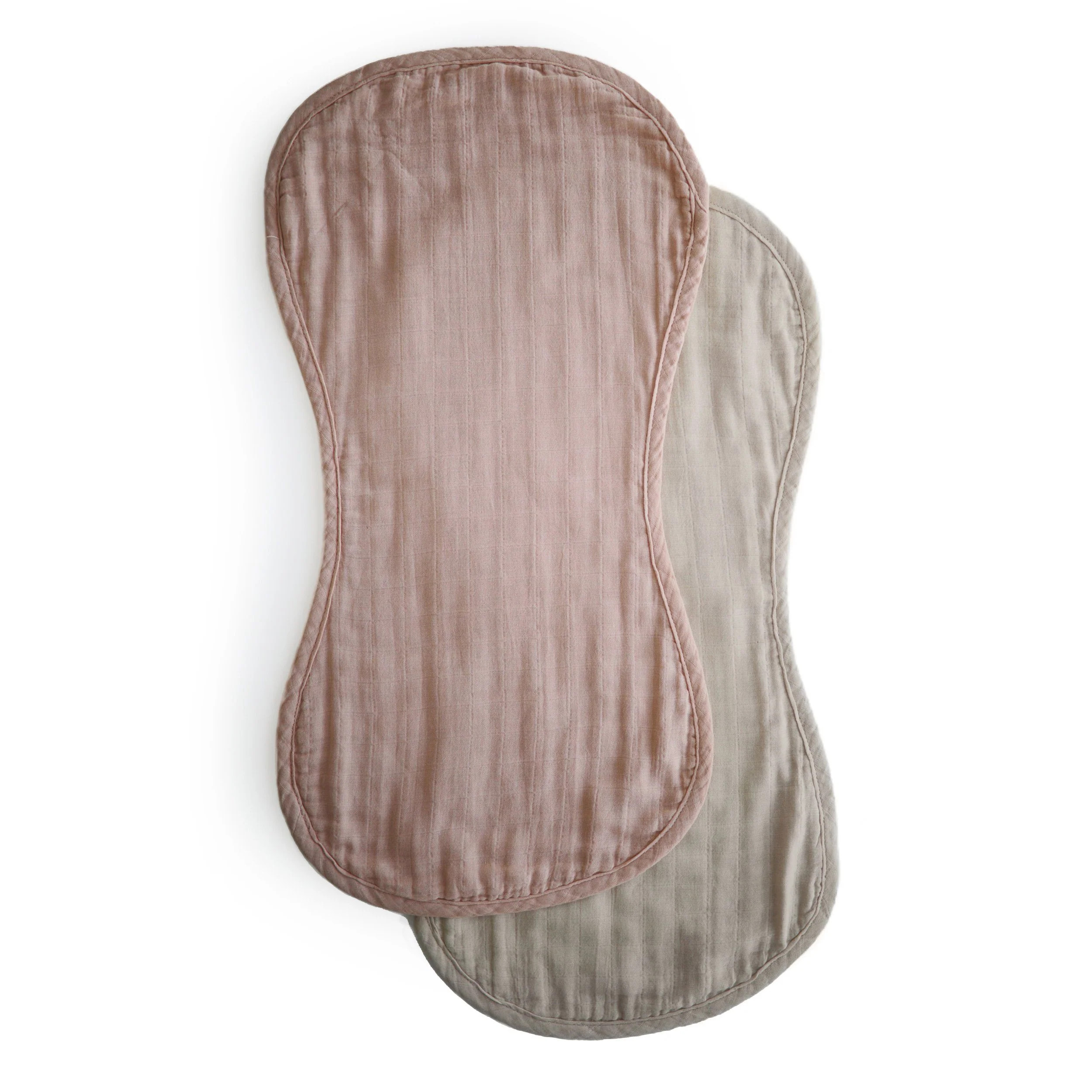 Organic Cotton Burp Cloth Set - Blush + Fog | Project Nursery