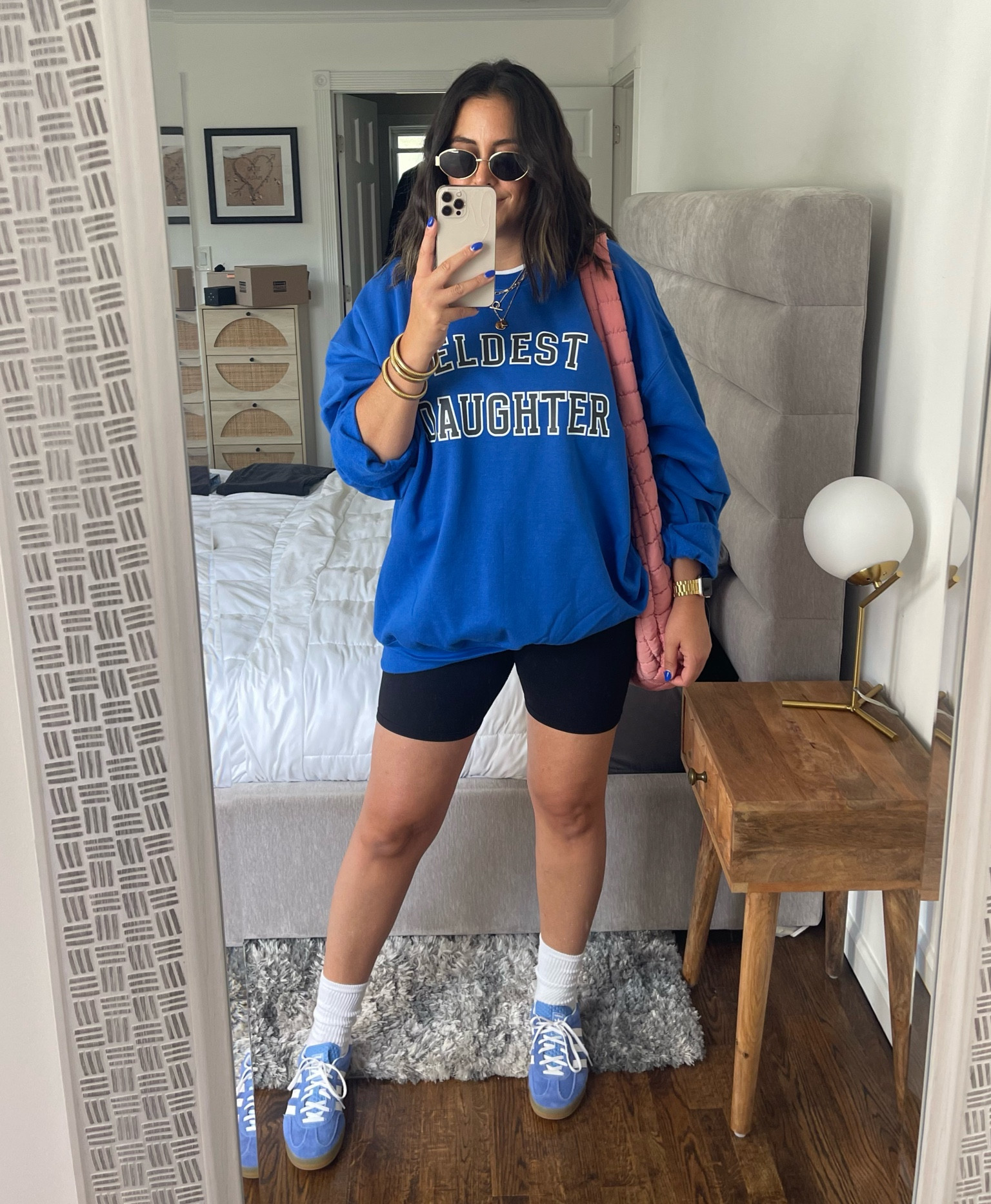 Shorts and sweatshirt season 💙 

Sweatshirt is @jamthreads

#LTKMidsize #LTKSeasonal #LTKOver40