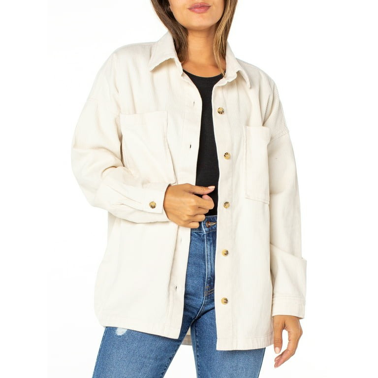 Celebrity Pink Women's Cord Shacket - Walmart.com | Walmart (US)