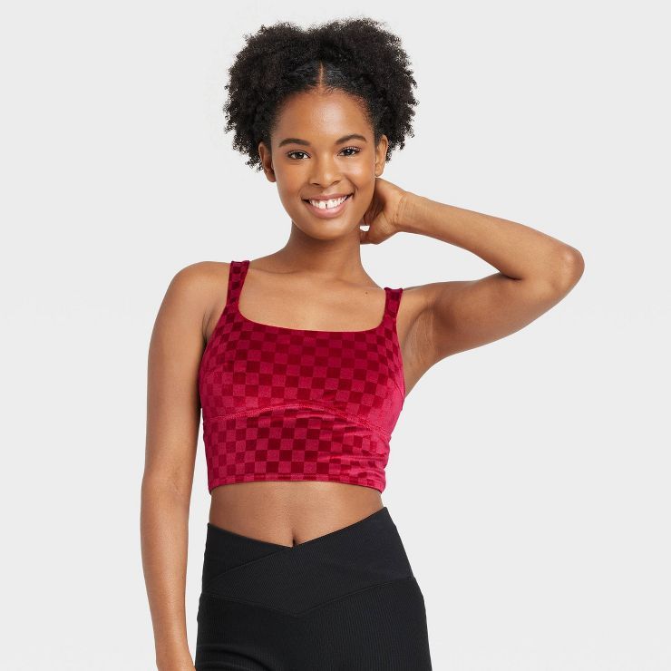 Women's Checkered Velvet Brami - Colsie™ | Target
