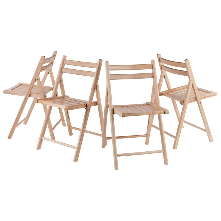 Winsome Robin 4-Pc Folding Chair Set, Natural Finish | Walmart (US)