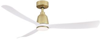 52" Fanimation Kute Brushed Satin Brass Damp LED Ceiling Fan (86K45) | LampsPlus.com