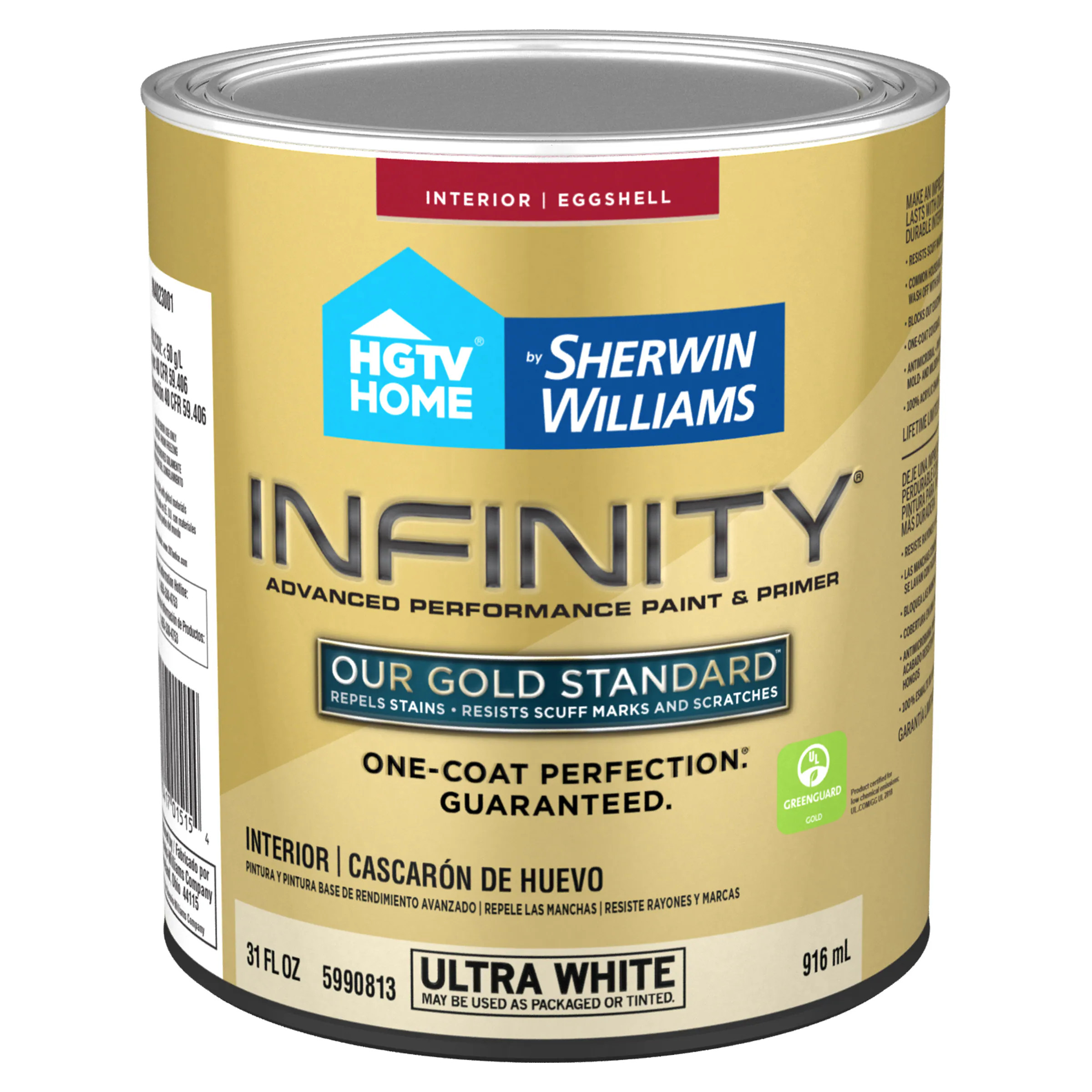 HGTV HOME by Sherwin-Williams  Infinity Eggshell Ultra White Base A Tintable Interior Paint Pain... | Lowe's