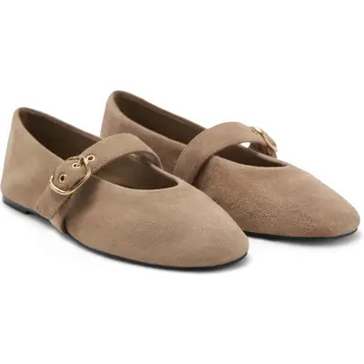 MANGO Mary Jane Ballet Flat in Sand at Nordstrom, Size 5Us | Nordstrom