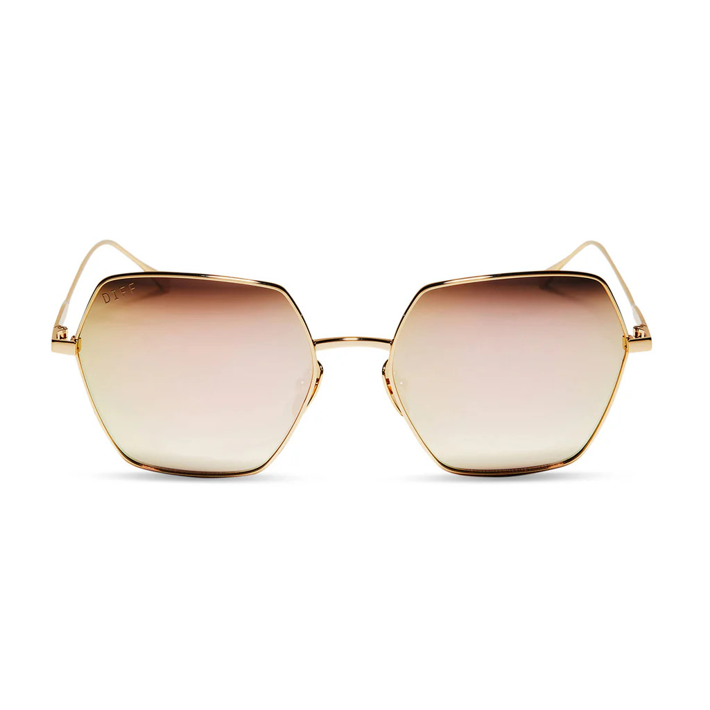 COLOR: gold taupe flash sunglasses | DIFF Eyewear