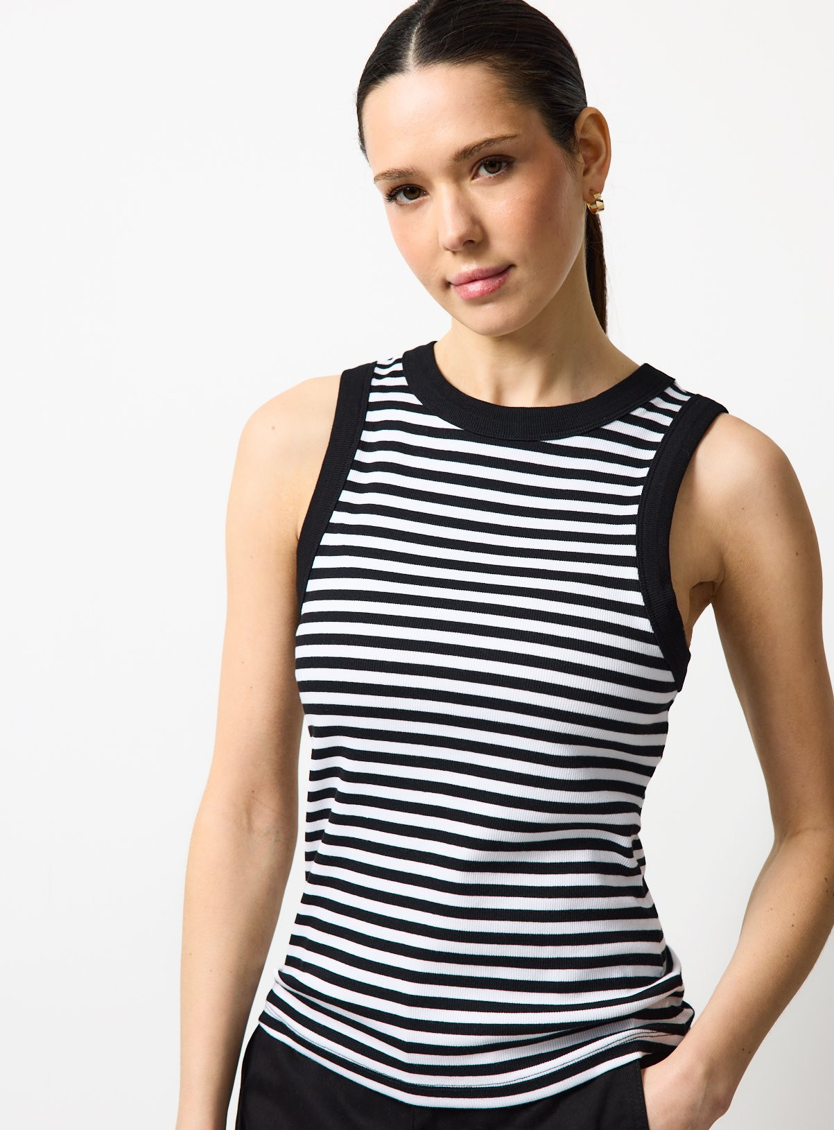 Striped Ribbed Vest | Tu Clothing