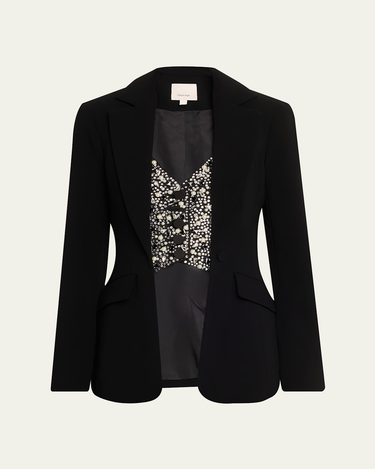Cynthia Embellished Combo Blazer | Bergdorf Goodman