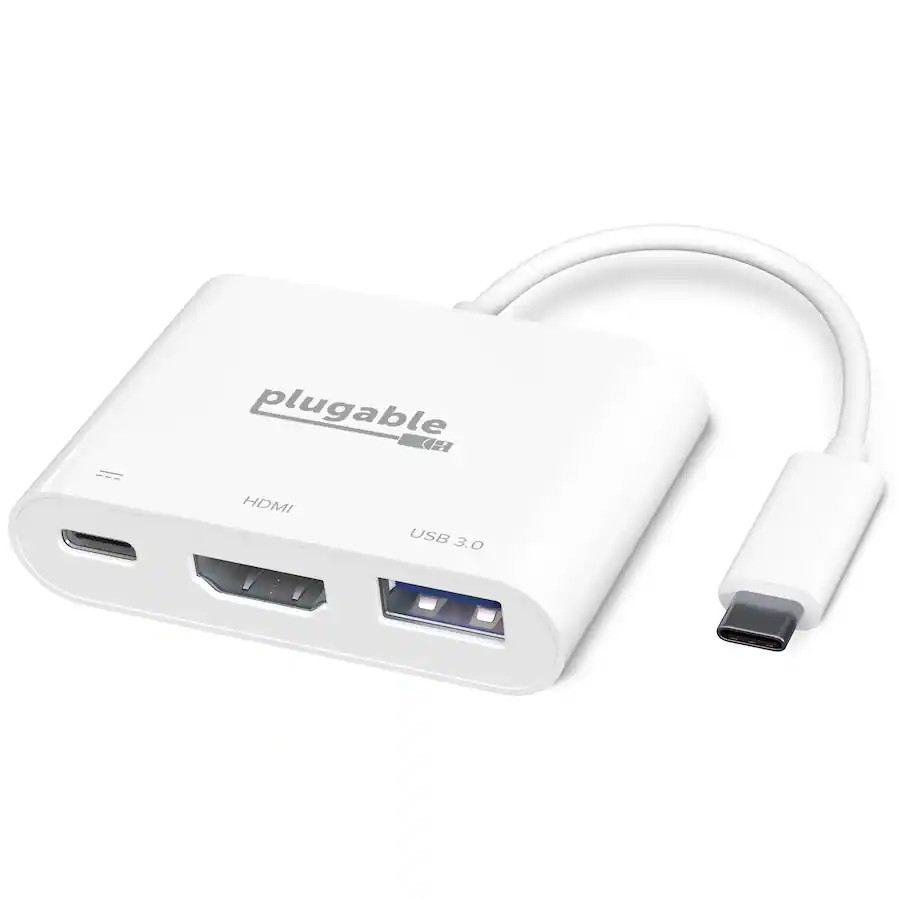 Plugable - USB C to HDMI Multiport Hub - Driverless - White | Best Buy U.S.
