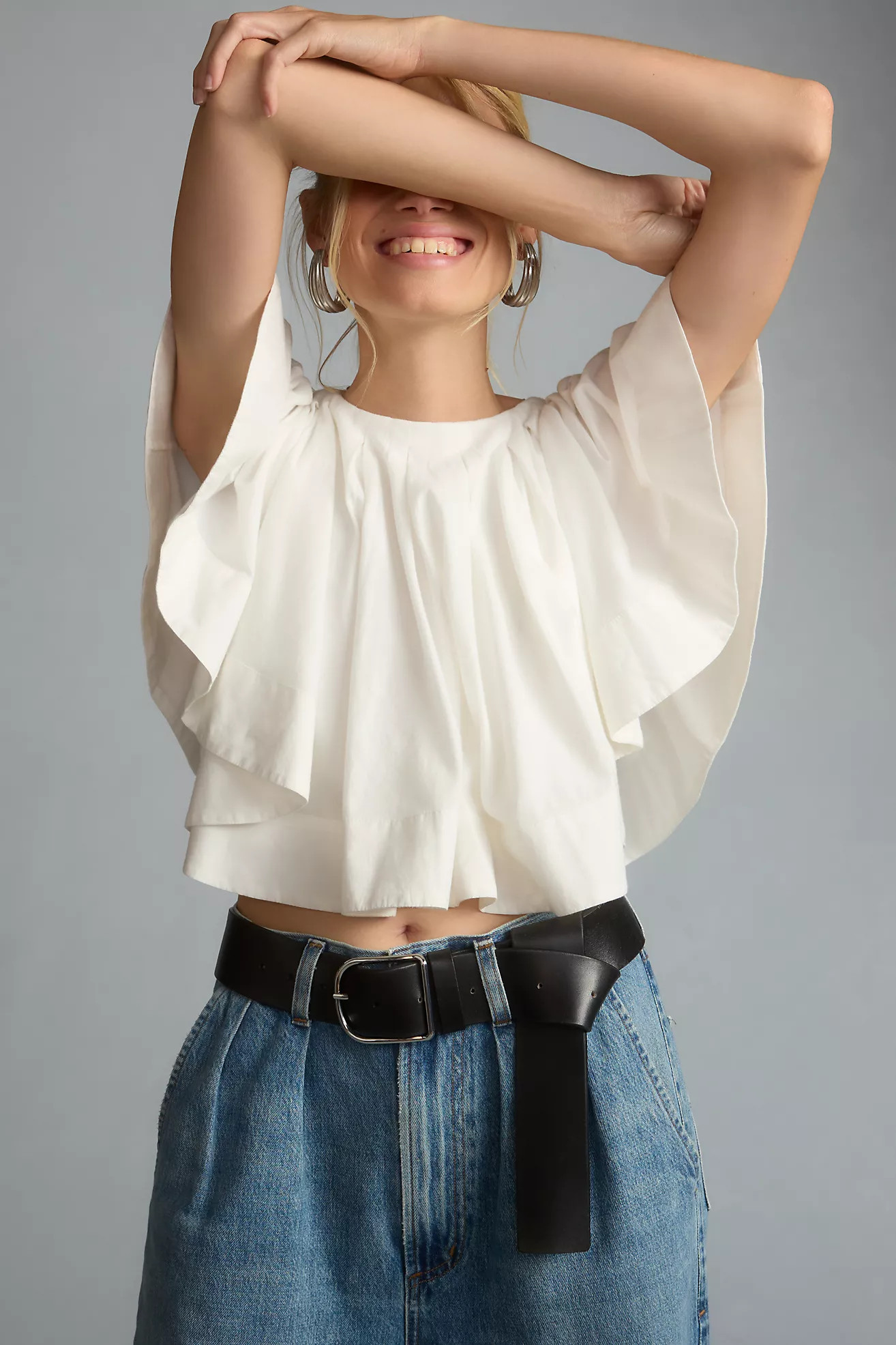 Maeve Ruffled Swing Blouse | Anthropologie (US)