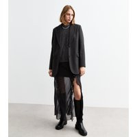 Women's Black Sheer Chiffon Ruffle Trim Maxi Skirt New Look | New Look (UK)