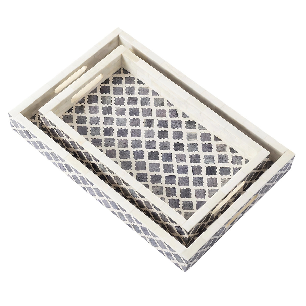 Grey Bone Inlay Tray | Annie Selke