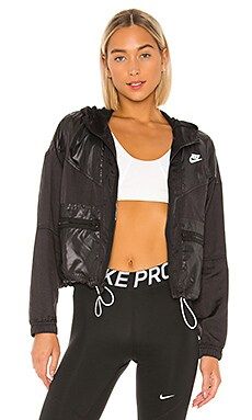 Nike NSW Windrunner Cargo Rebel Jacket in Black & White from Revolve.com | Revolve Clothing (Global)