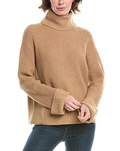 Luxe Rib Turtleneck Wool & Cashmere-Blend Sweater | Rue La La