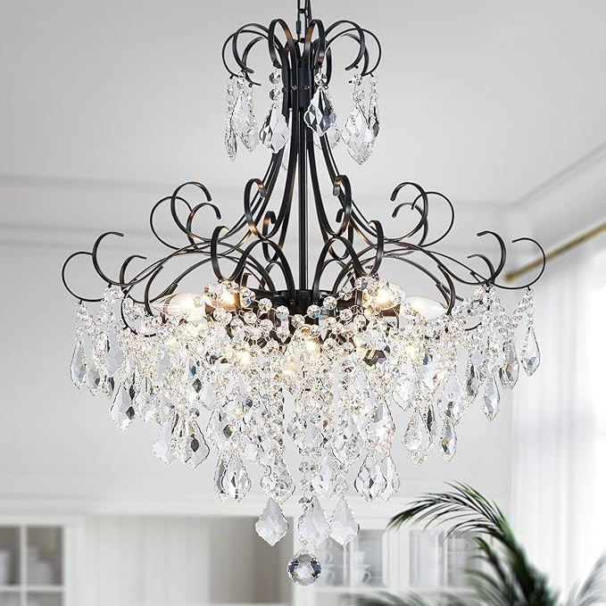 WUZUPS Crystal Chandelier 10-Light Pendant Ceiling Light Modern Lighting Fixture for Dining Room ... | Amazon (CA)