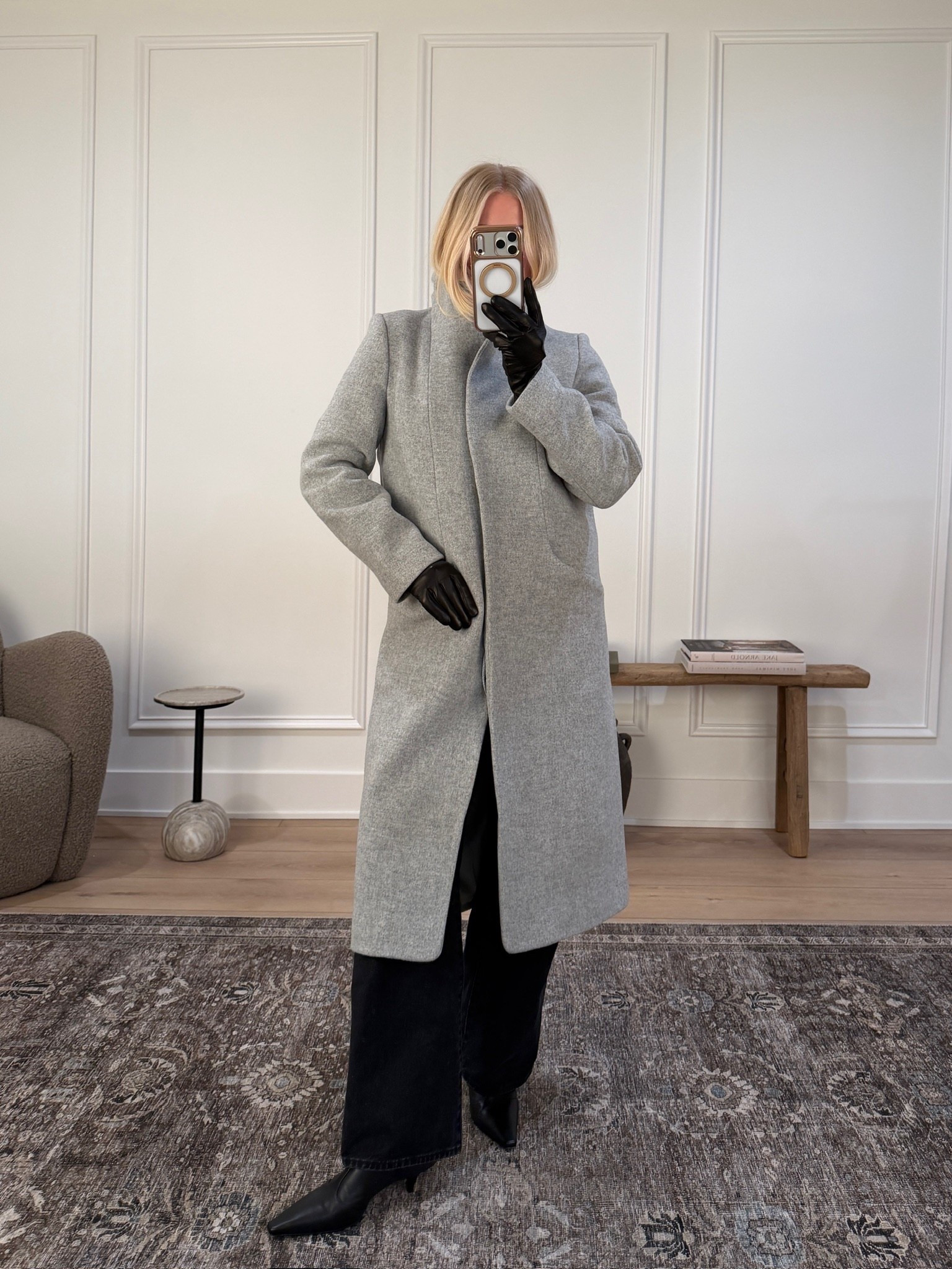 Wearing a med in coat (heather light grey), 28 in jeans (sized up for pregnancy, runs tts), boots are tts! #kathleenpost

Winter weather outfit, cold weather wear, lunch date look, running errands outfit

#LTKootd #LTKHoliday #LTKSeasonal