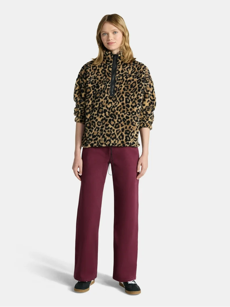 No Boundaries Plush Half-Zip Pullover, Women's - Walmart.com | Walmart (US)