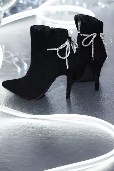 Mirla Crystal Bow Back Ankle Boots | Debenhams UK