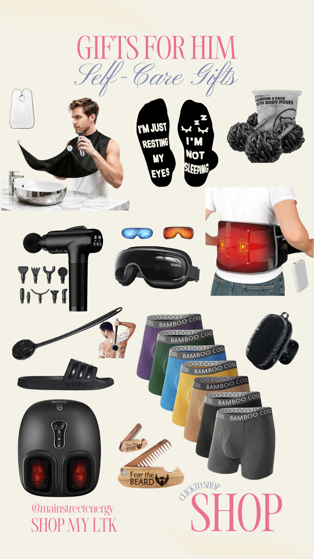 Holiday Gifts for Him- Self-Care Gifts for Men for Christmas  

 #LTKGiftGuide #LTKHoliday #LTKMens