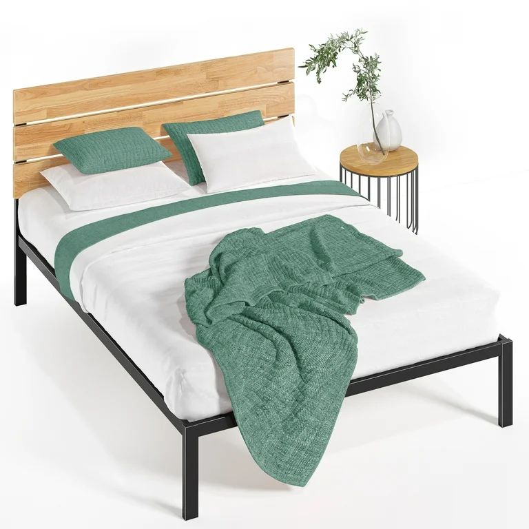Zinus Paul 42” Metal and Wood Platform Bed Frame, Queen - Walmart.com | Walmart (US)