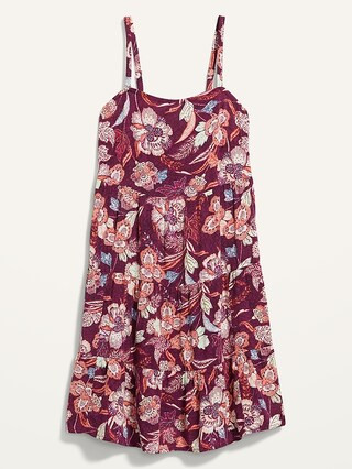 Sleeveless Tiered Floral-Print Swing Dress for Women | Old Navy (US)