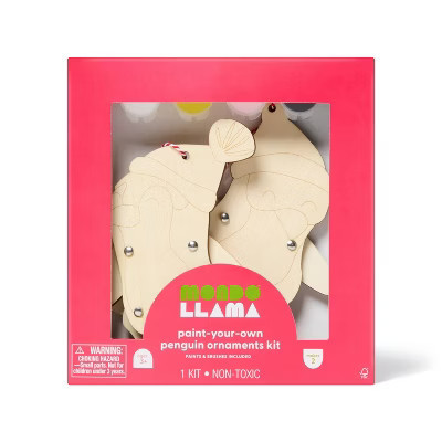 Christmas Craft 2ct Penguin Ornaments Painting Activity Kit - Mondo Llama™ | Target