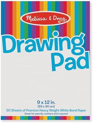 Melissa & Doug Drawing Pad (9 x 12 inches) with 50 Sheets of White Bond Paper | Amazon (US)