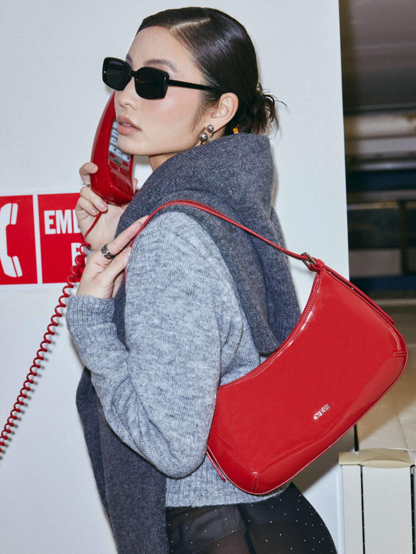 Classic Faux Leather Shoulder Bag | Cider