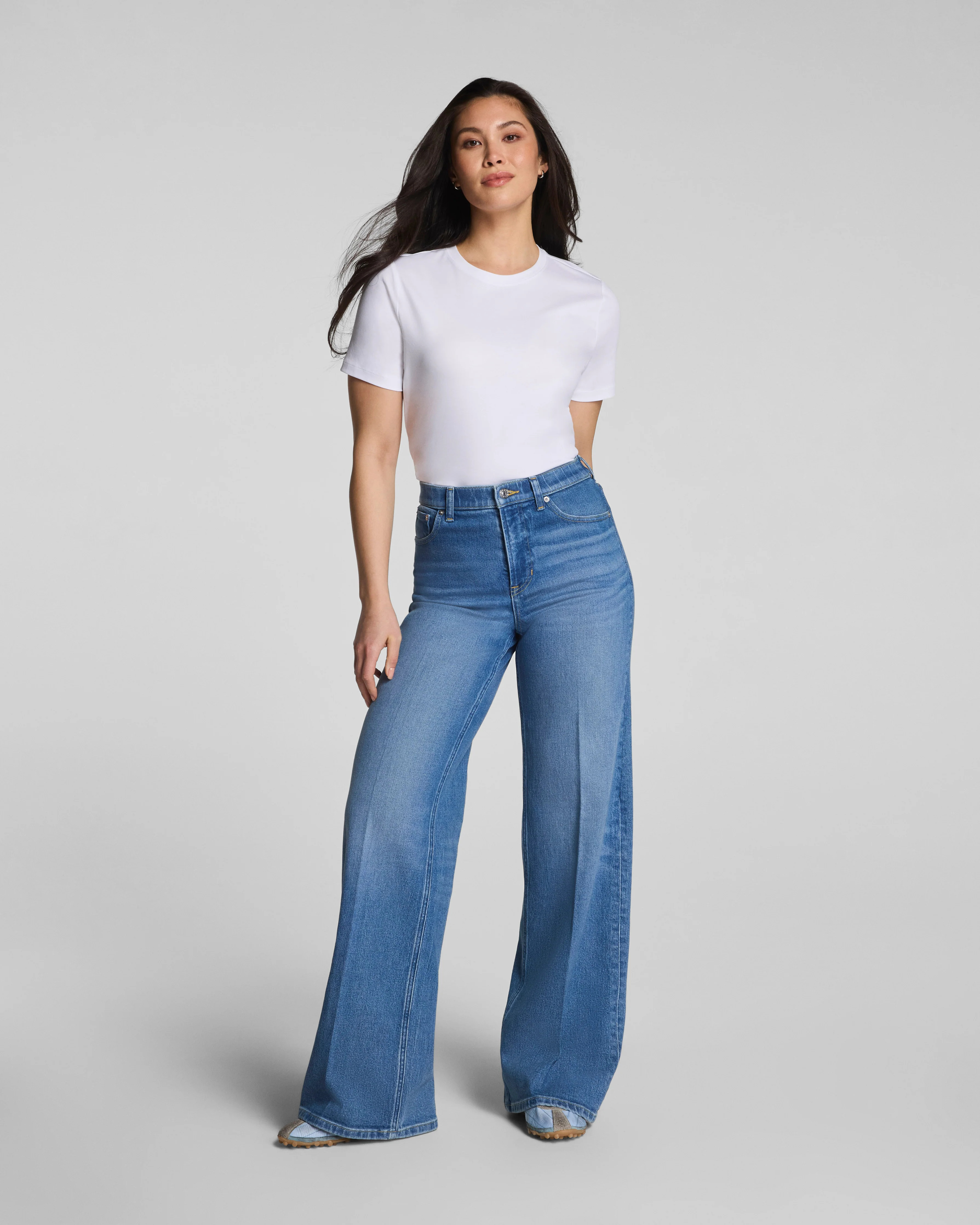 SPANXshape™ Authentic 360Mid-Rise Wide Leg Jeans | Spanx