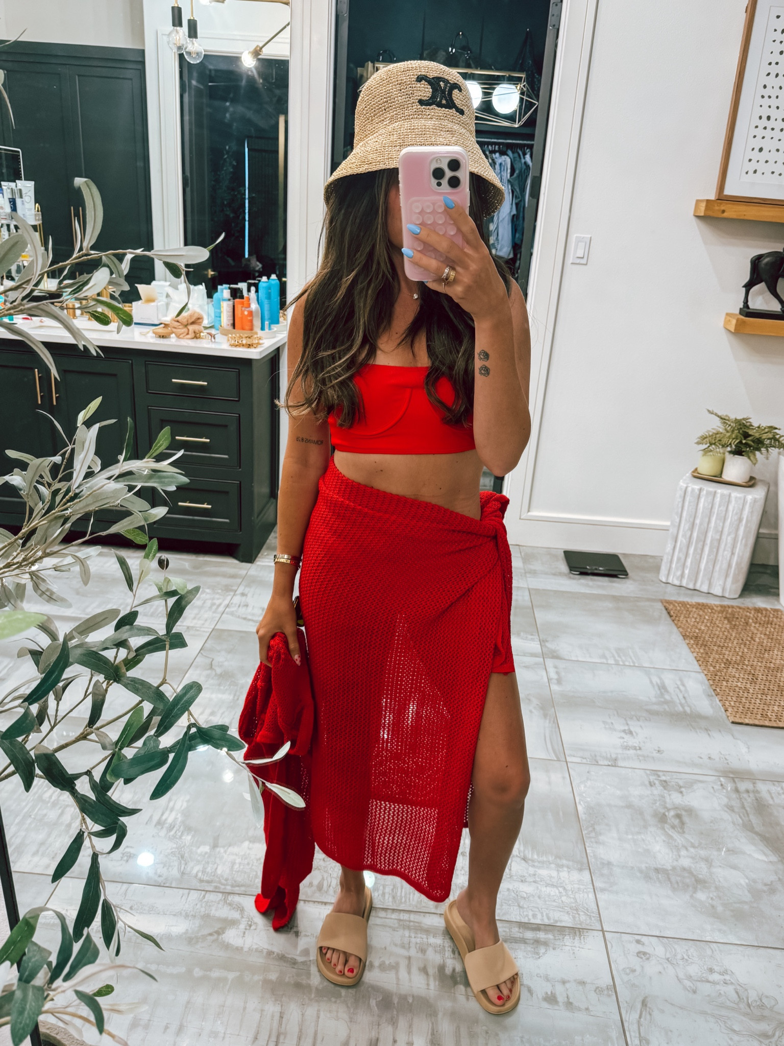 Pool day! Size small in all! Loved this red cover up! Would be perfect for the 4th! 

#LTKFindsUnder50 #LTKFindsUnder100