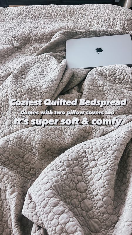 The coziest quilted bedspread from Amazon! Comes with matching pillowcases 
#founditonamazon 

#LTKhome #LTKstyletip