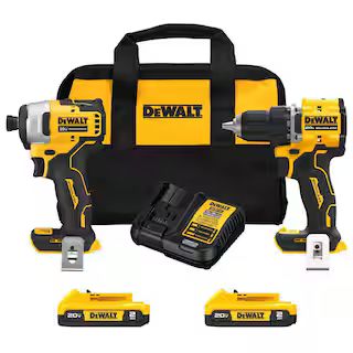 DEWALT ATOMIC 20-Volt MAX Lithium-Ion Cordless Combo Kit (2-Tool) with (2) 2.0Ah Batteries, Charg... | The Home Depot
