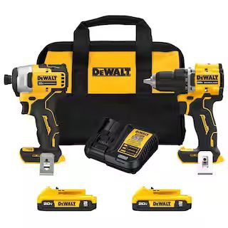 DEWALT ATOMIC 20-Volt MAX Lithium-Ion Cordless Combo Kit (2-Tool) with (2) 2.0Ah Batteries, Charg... | The Home Depot