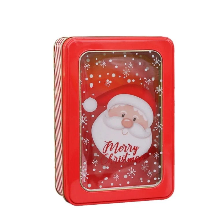 Christmas Candy Tin Box—Cookie Candy Storage Tins Christmas Cookie Tins Containers With Lids Fo... | Walmart (US)