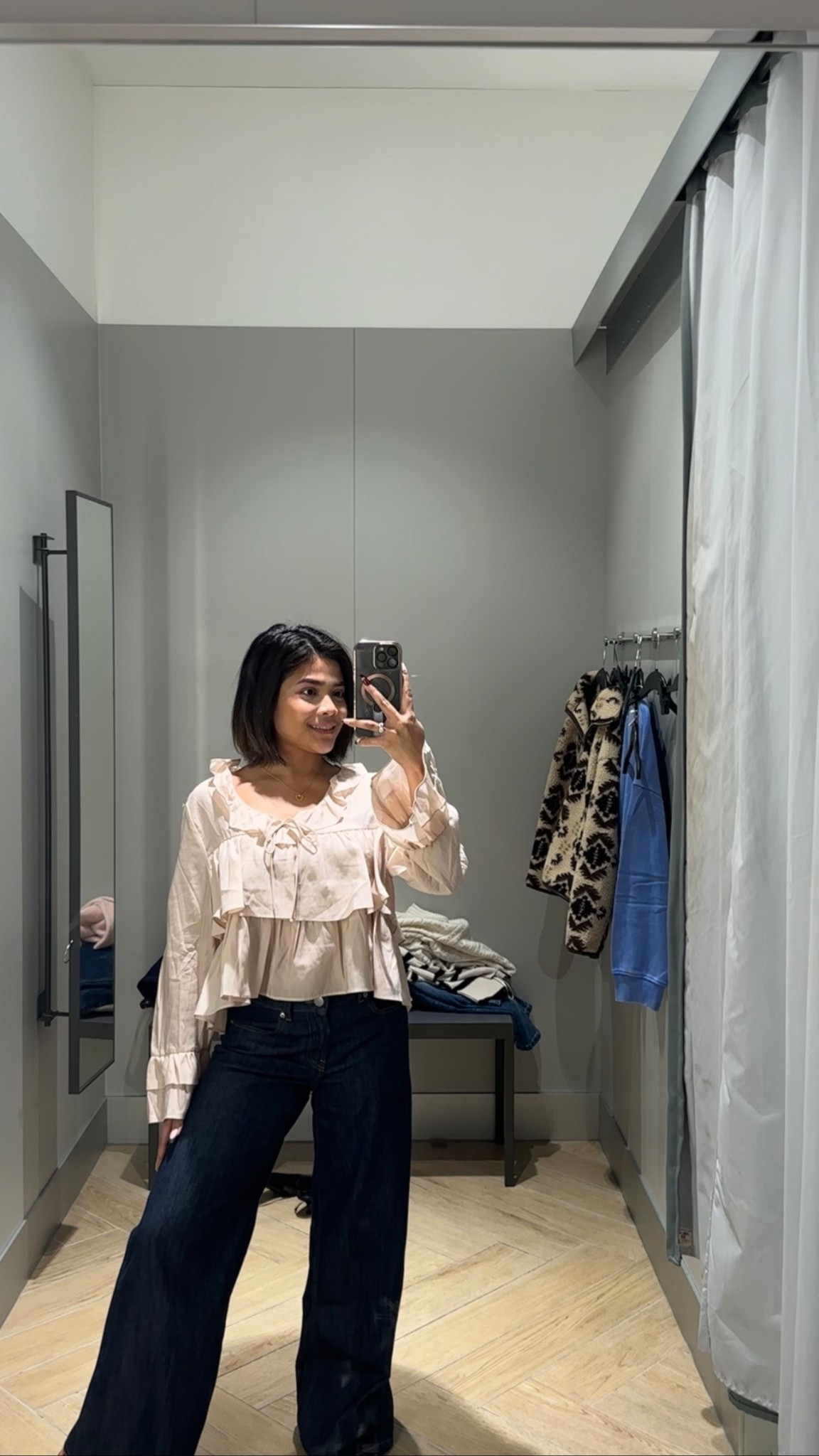 SALE UP TO 50% OFF. 🔔🚨

Found the perfect feminine spring blouse! 🌸 This cream ruffle top has the prettiest tie-front detail and tiered sleeves. It’s the ultimate boho chic piece for your weekend wardrobe. I’ve styled it with dark wash wide-leg jeans for a balanced, breezy silhouette. Perfect for brunch or a casual date night!

#pinksweater #peplumtop #feminineoutfit #casualstyle #wintertospring #styleinspo #everydayoutfit

#LTKFindsUnder50 #LTKSaleAlert #LTKootd