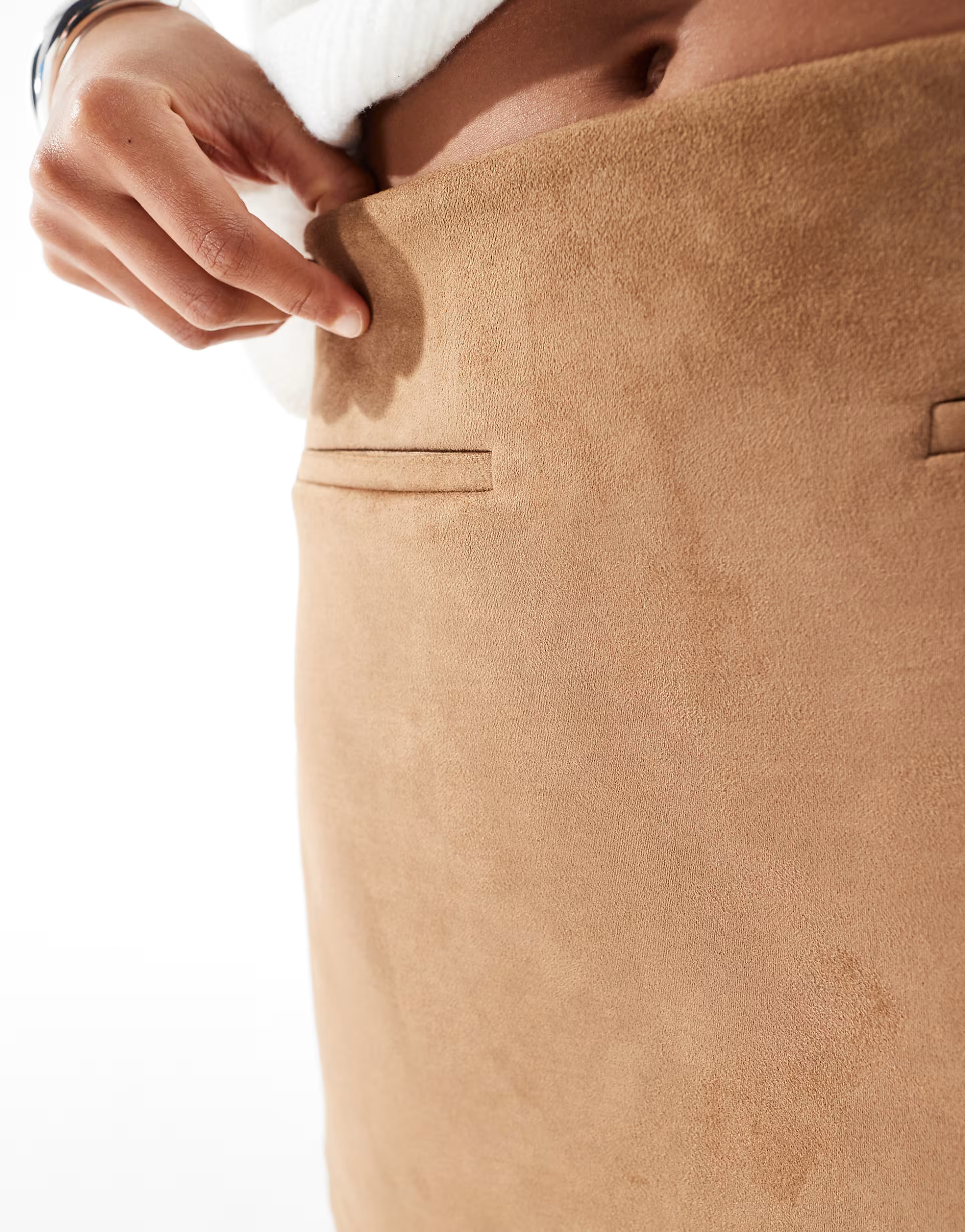 Pimkie faux suede pocket detail a-line mini skirt in tan | ASOS | ASOS (Global)