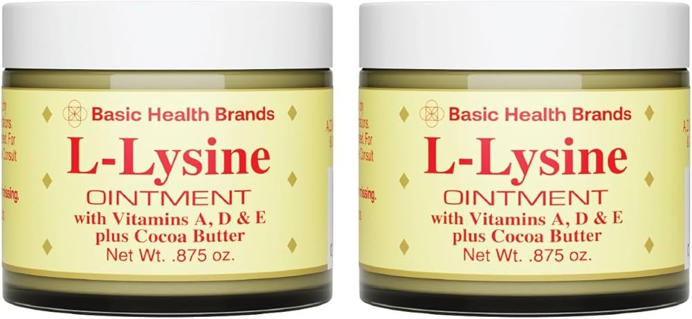 Basic Brands - L-Lysine Ointment - 0.875 oz - Lysine Cold Sore Treatment and Blister Relief - Soo... | Amazon (US)