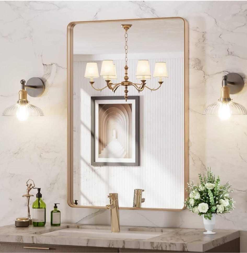 Bathroom vanity mirror 🪞

#LTKHome #LTKSaleAlert #LTKFindsUnder100