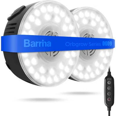 Barrina Orbgrow Og09 Puck Grow Light, 5000k 18w(2 X 9w, 270 Watt Equiv), Full Spectrum Plant Light For Indoor Plants, Magnetic & Linkable With Timer, | Wayfair North America