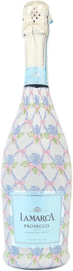 Beau Bottles Hydrangea Lattice Custom Wine Label Wrap for La Marca 750ml Champagne Bottle - Perso... | Amazon (US)